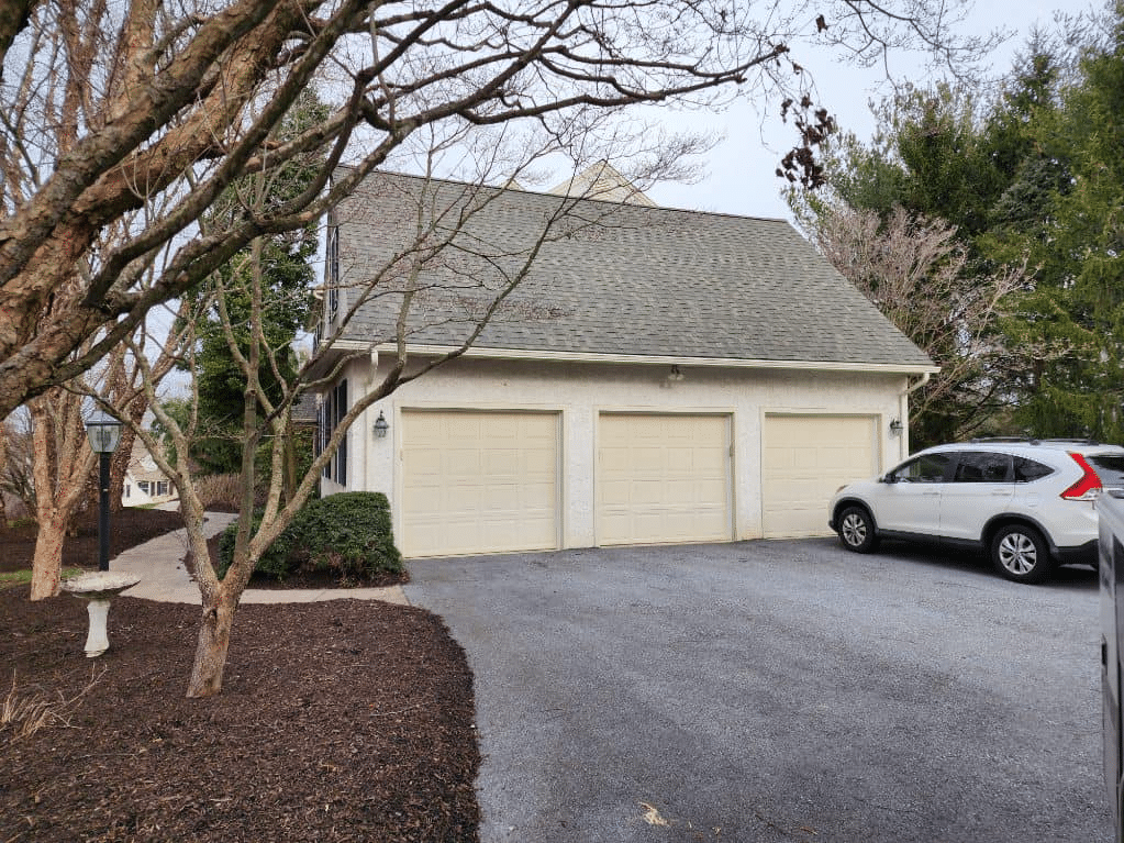 Newly installed garage doors, overhead door, garage door in west chester, professional garage installation, next project installed
