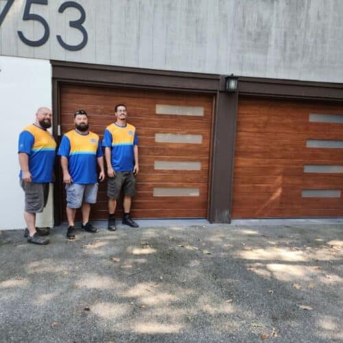 team doing wood doors